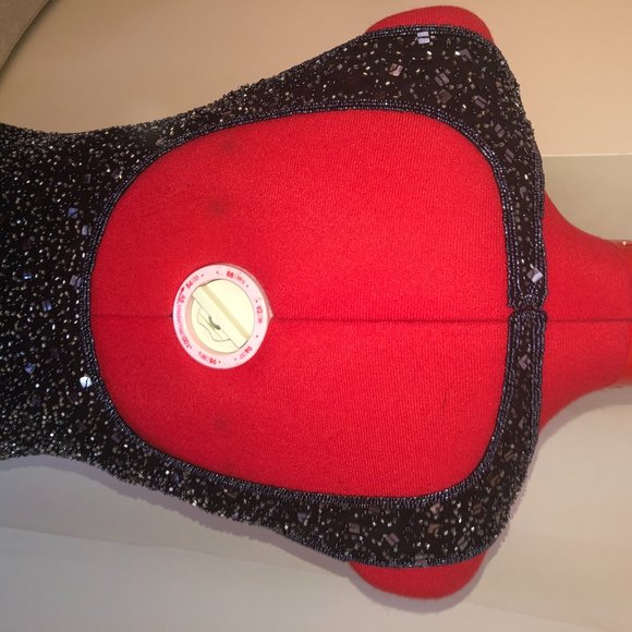 Stenay Vtg 90s Black Silk Beaded Full Length Dress Glamcore Old Money Sparkly - Picture 6 of 16